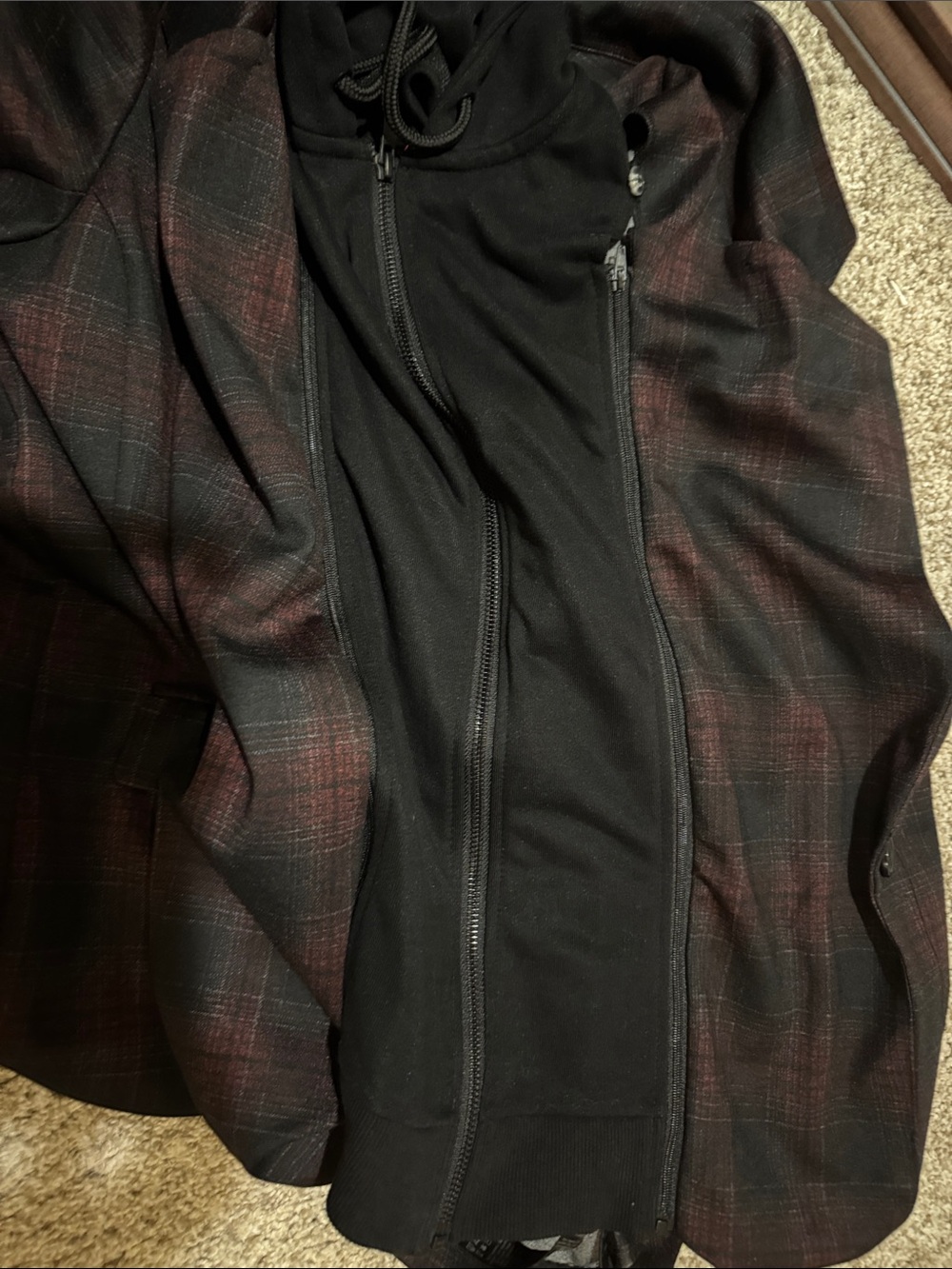 Liverpool Los Angelas Plaid Boyfriend Blazer with Removable Hoodie - Picture 9 of 9